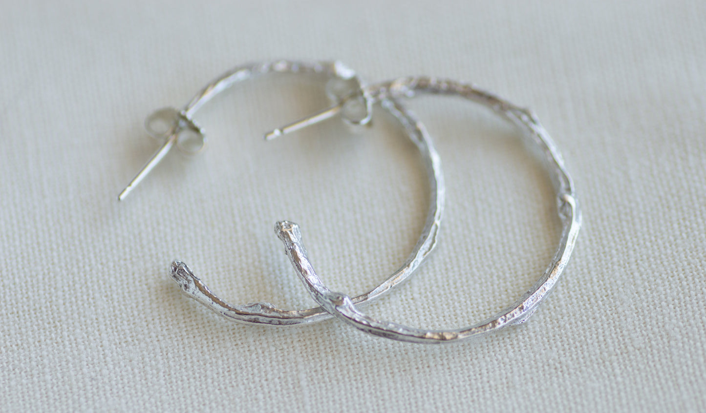 Silver 'Hedgewitch' Hoops