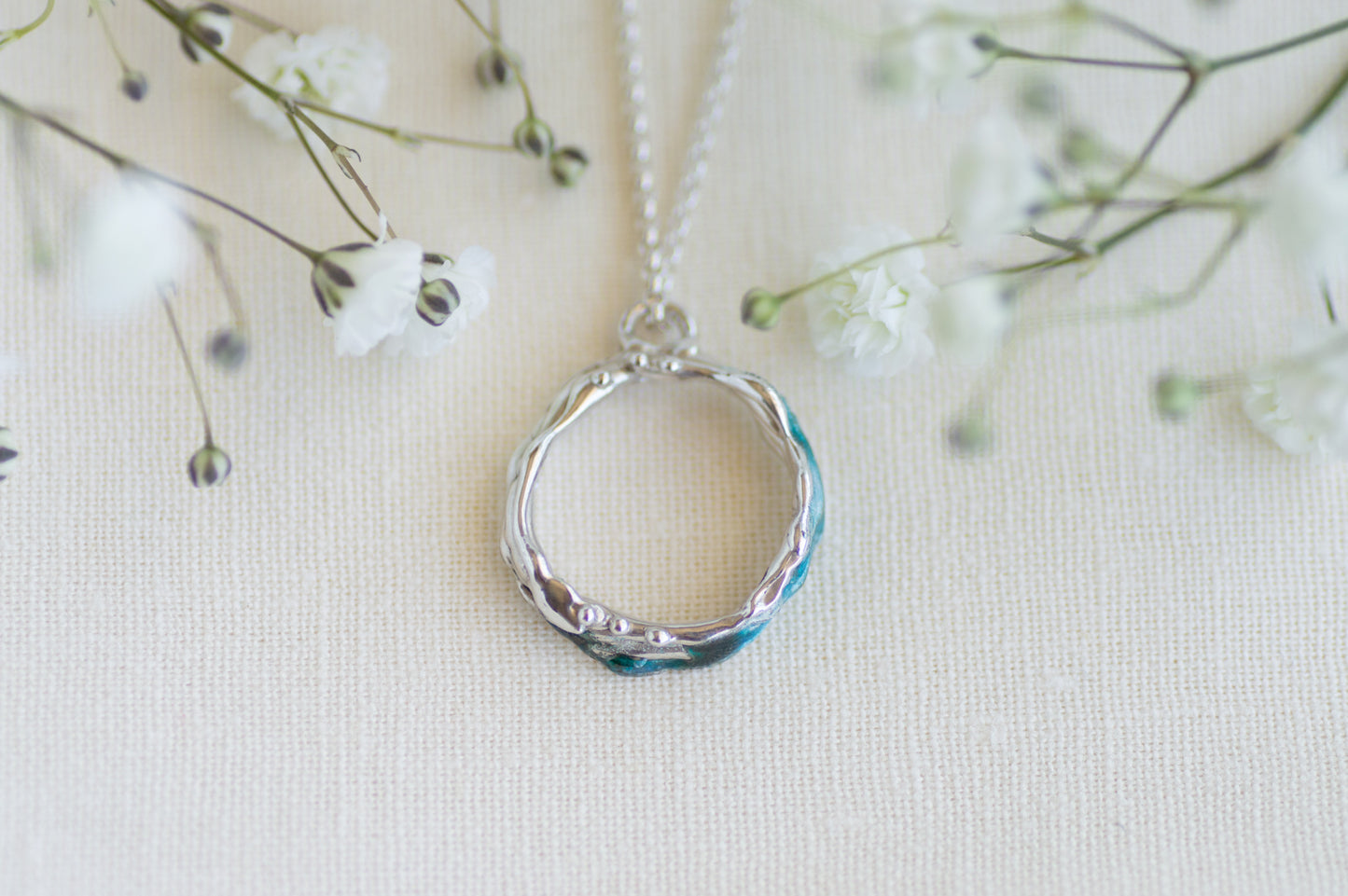 'River Tides' Necklace with Enamel