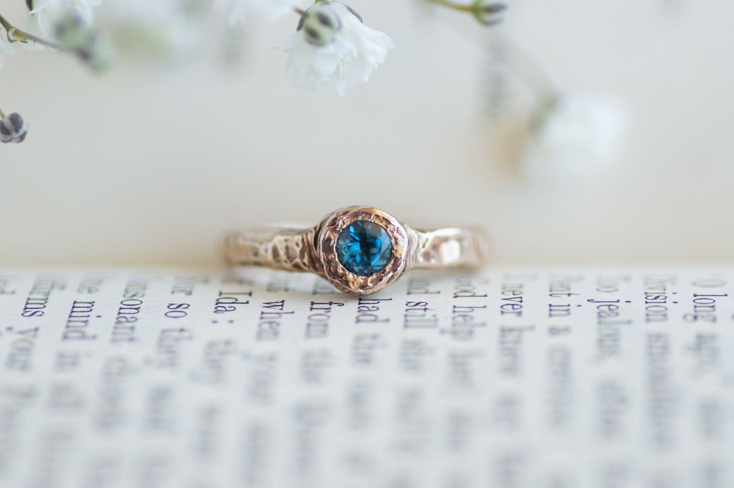'Unaa' London Blue Topaz Ring