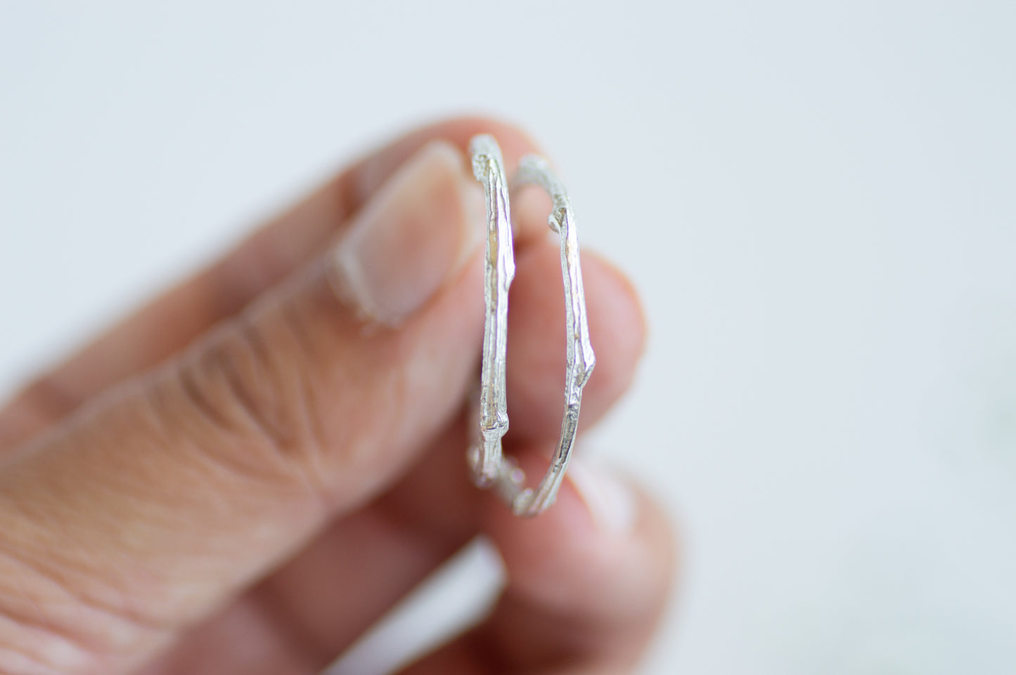 Silver 'Hedgewitch' Hoops