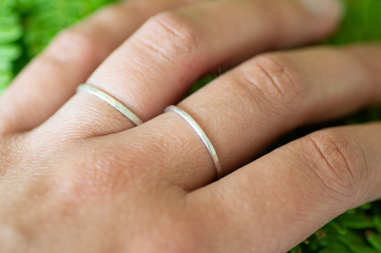 Hammer Texture Stacking Ring